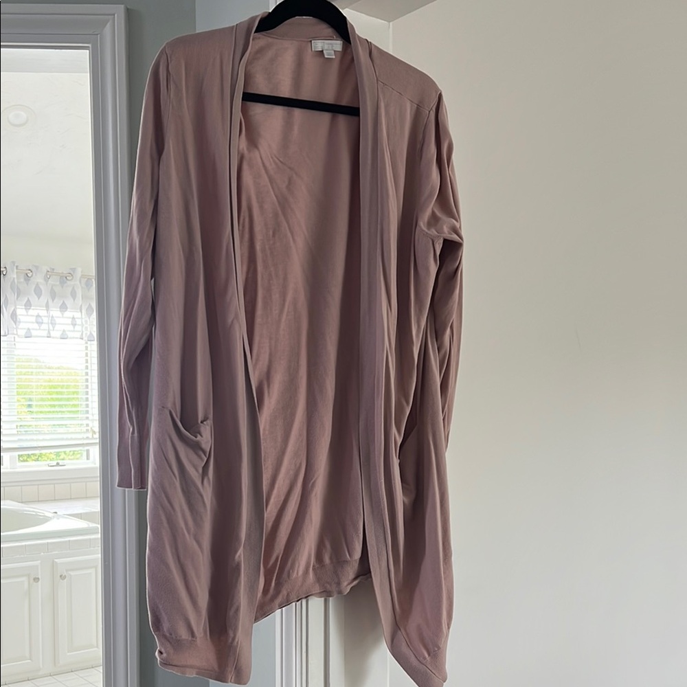 14th & Union Pink Draped Cardigan Sweater